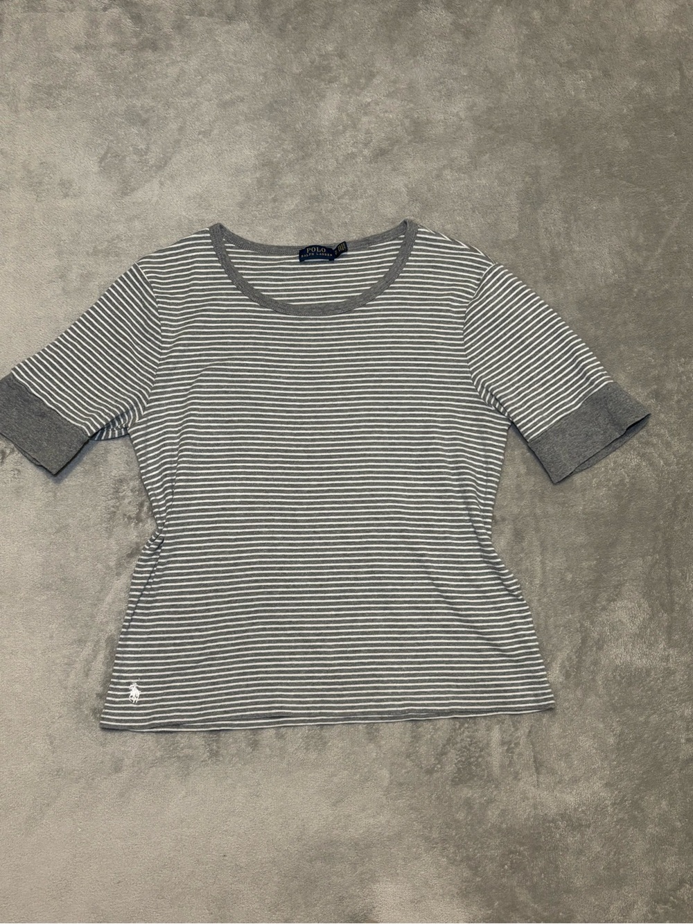 Polo Ralph Lauren Striped Tee Contrast Cuffs XL